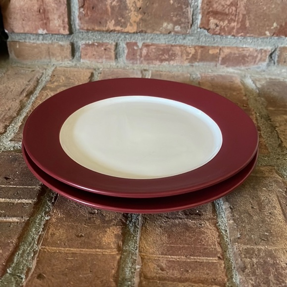 Vtg Pfaltzgraff Harmony Red Side Plates Set of 2 - Picture 1 of 4